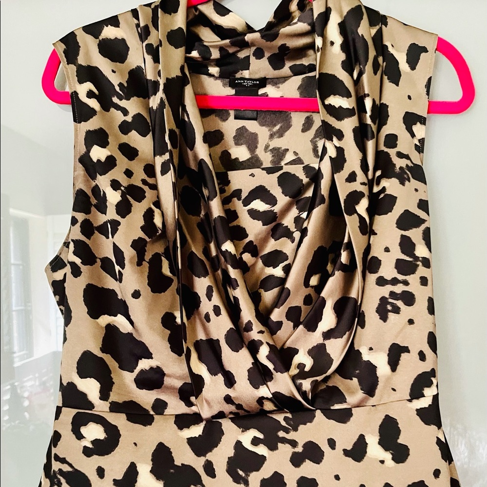 Silk leopard blouse